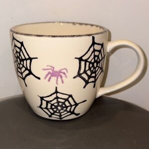 New Spooky Spiderweb- themed Halloween Ceramic Coffee Mug 16 Oz Made in Portugal